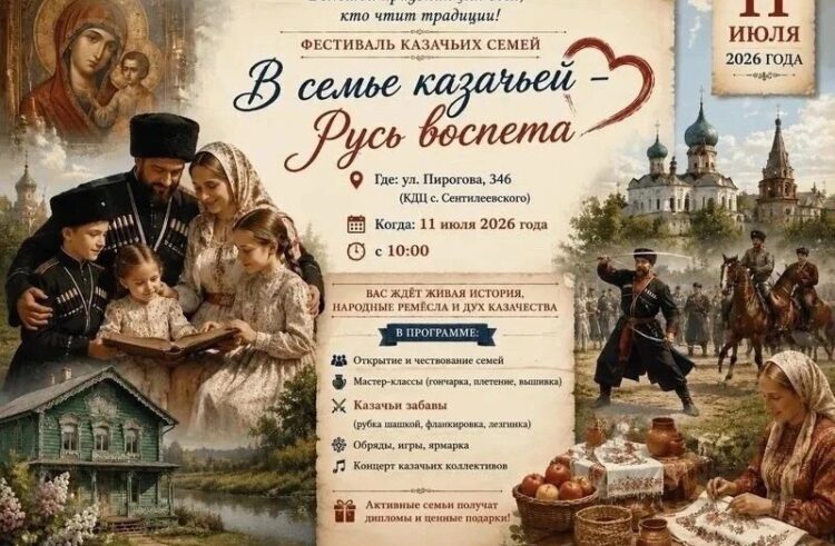 IX Краевой фестиваль казачьих семей пройдет в селе Сенгилеевском